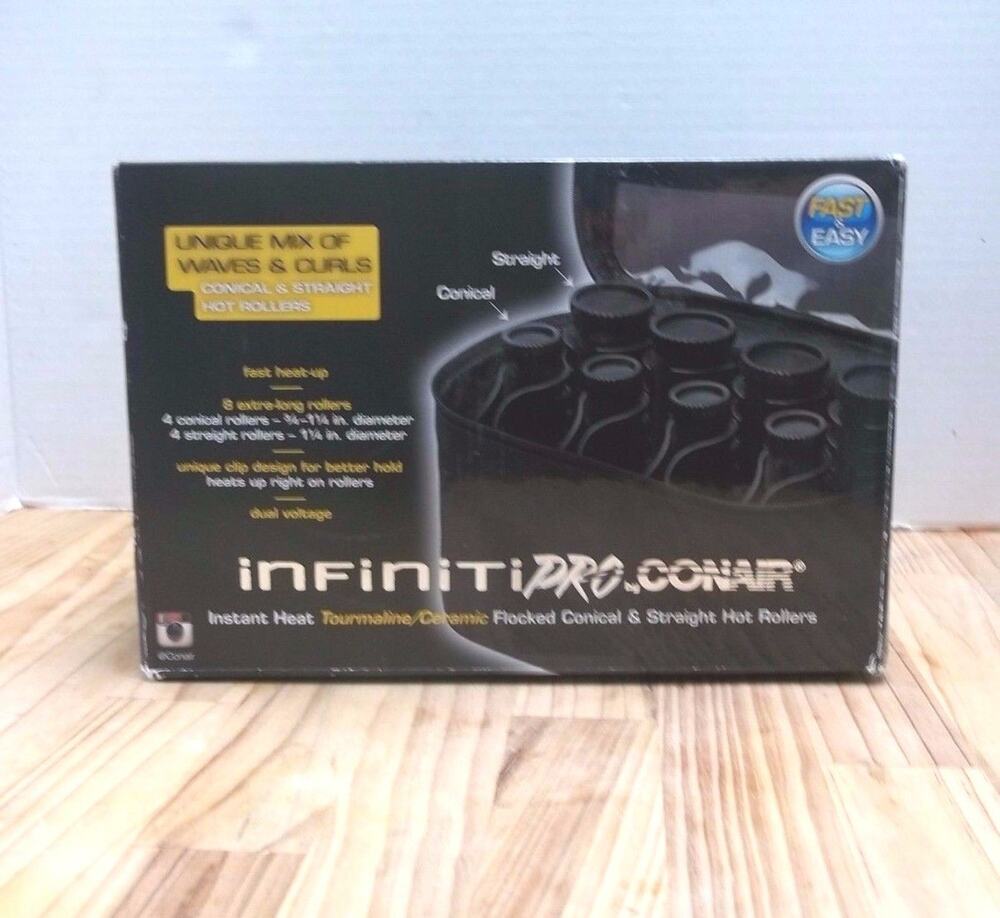 Conair Infiniti Pro Long Rollers Conical and Straight Tourmaline Ceramic Flocked